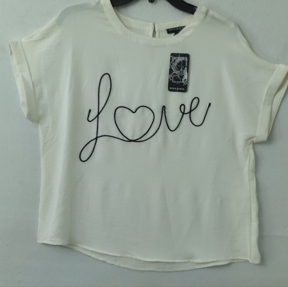 Ava & Grace Women's Solid Love Knit Top Stylish Solid Color Scoop Neckline Short
